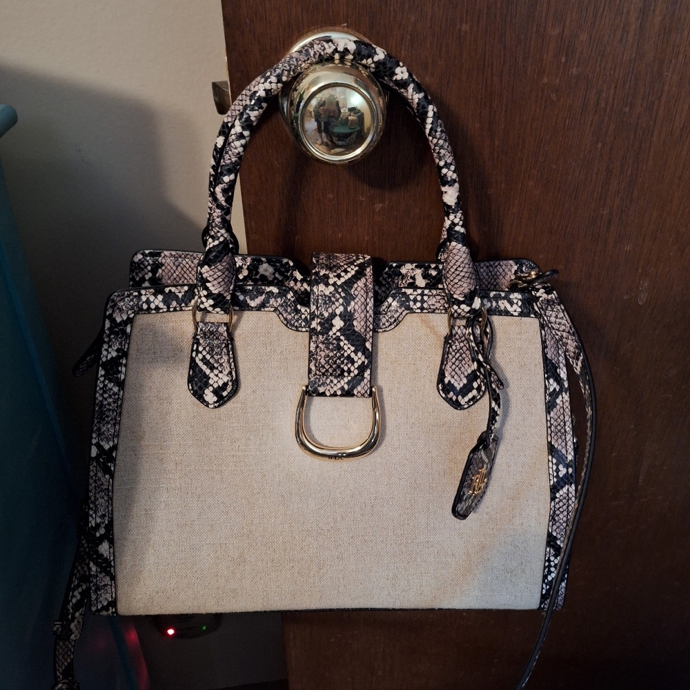NEW RLL Linen bag & leather wallet set - Picture 2 of 10